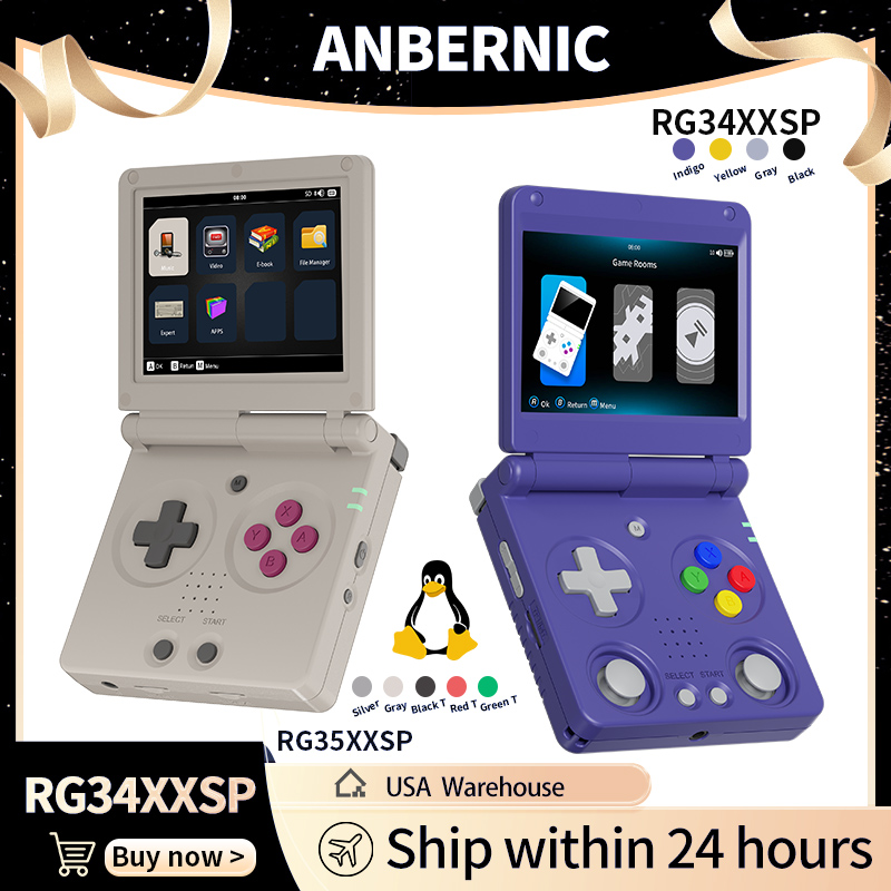 Retro Gaming Emulator - Anbernic RG34XXSP RG35XXSP Konsola Przenośna z