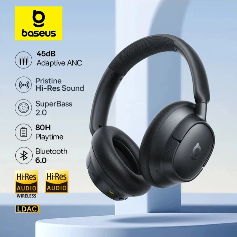 Retro Gaming Headset - Bezprzewodowe słuchawki Baseus EH10 NC ANC