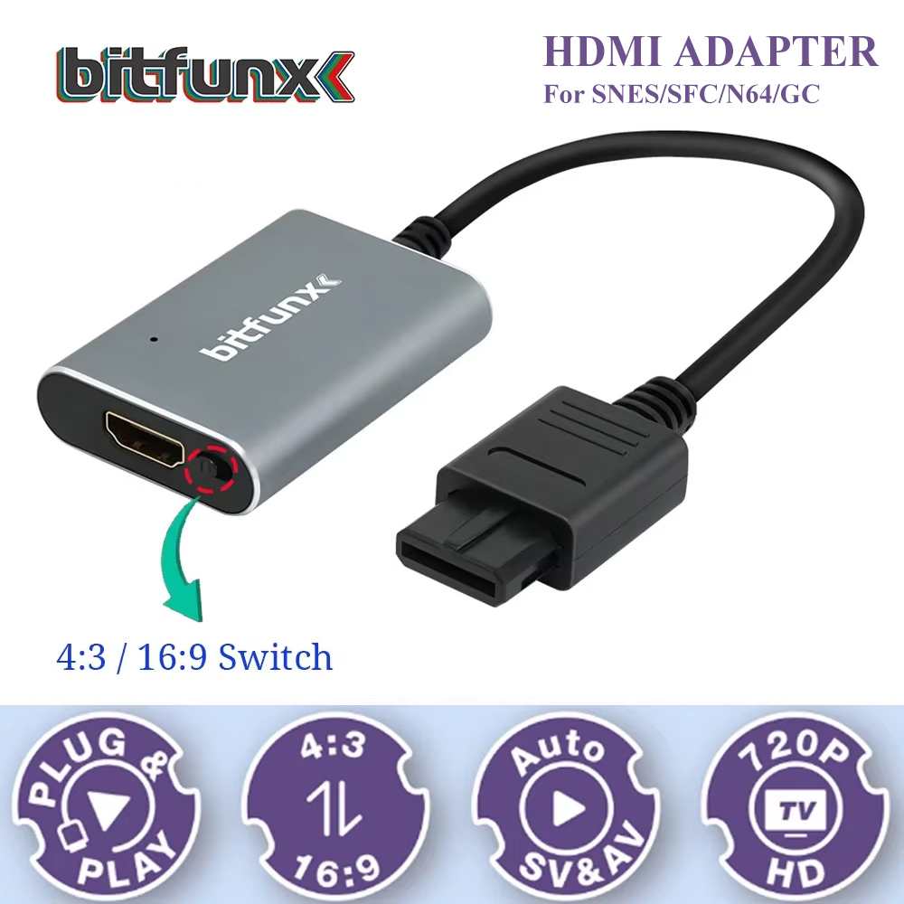 Retro Gaming Video - Bitfunx 720P Adapter S-Video / AV