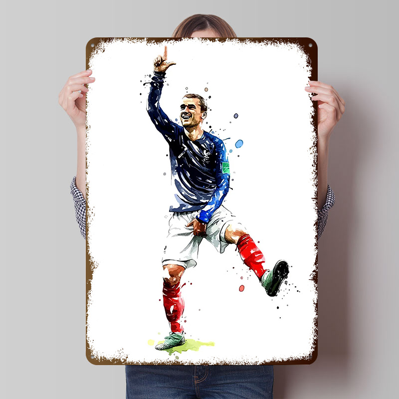Retro Gaming France - Antoine Griezmann Francja Drukowany Plakat Personalizowany