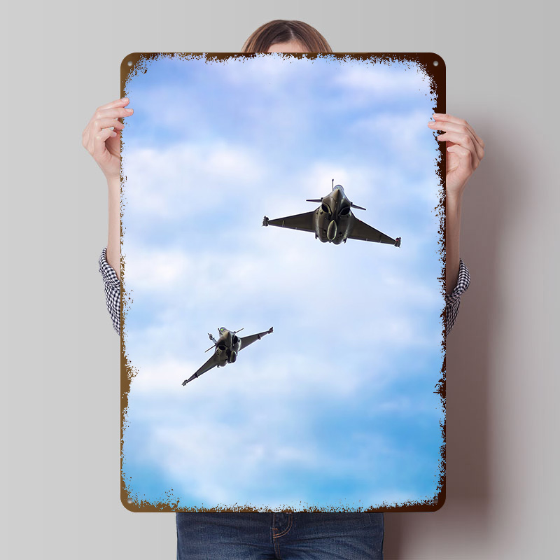 Retro Gaming X2 - Plakat z blachy Dassault Rafale X2,