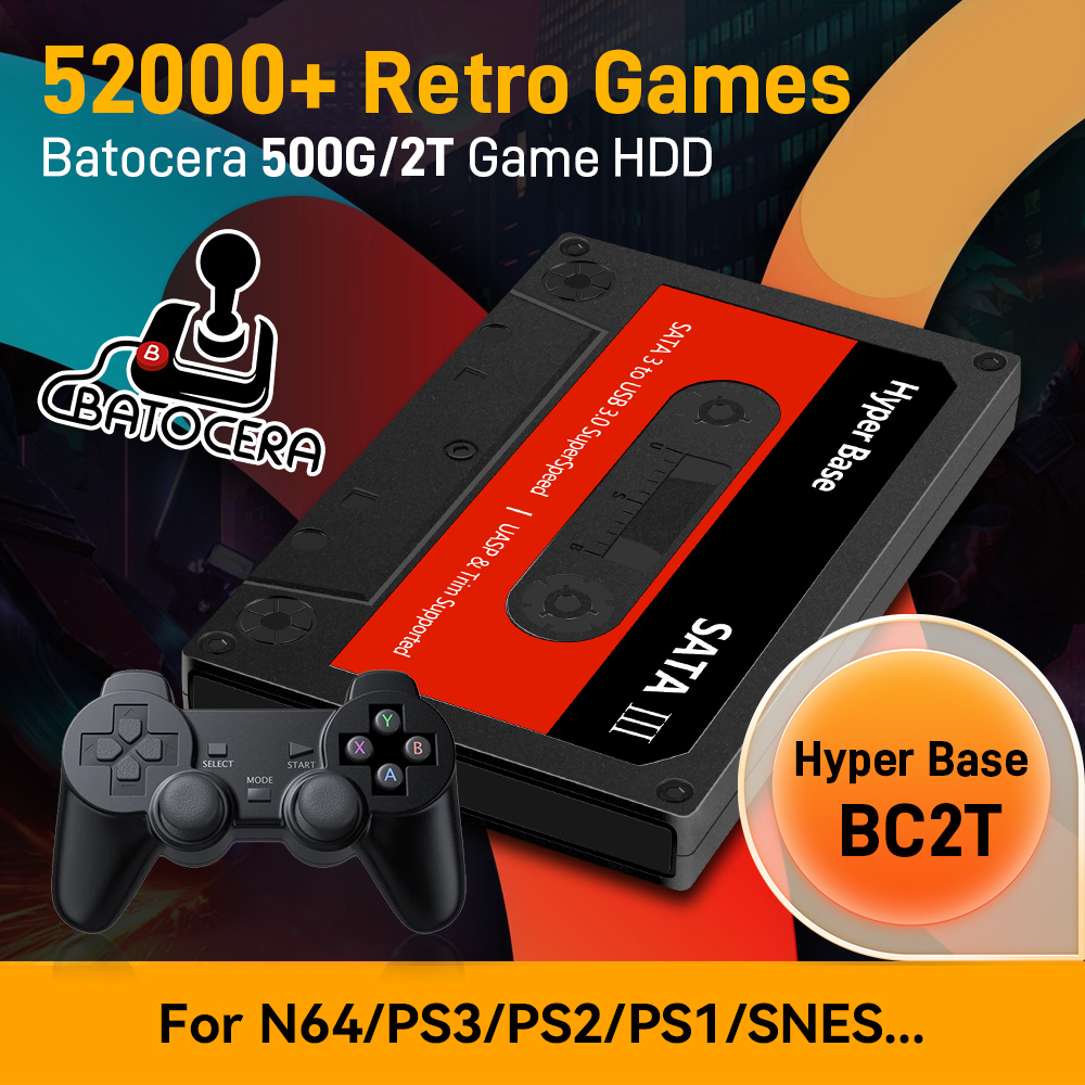 Retro Gaming Emulator - Emulator Batocera 500G/2T dysk twardy do