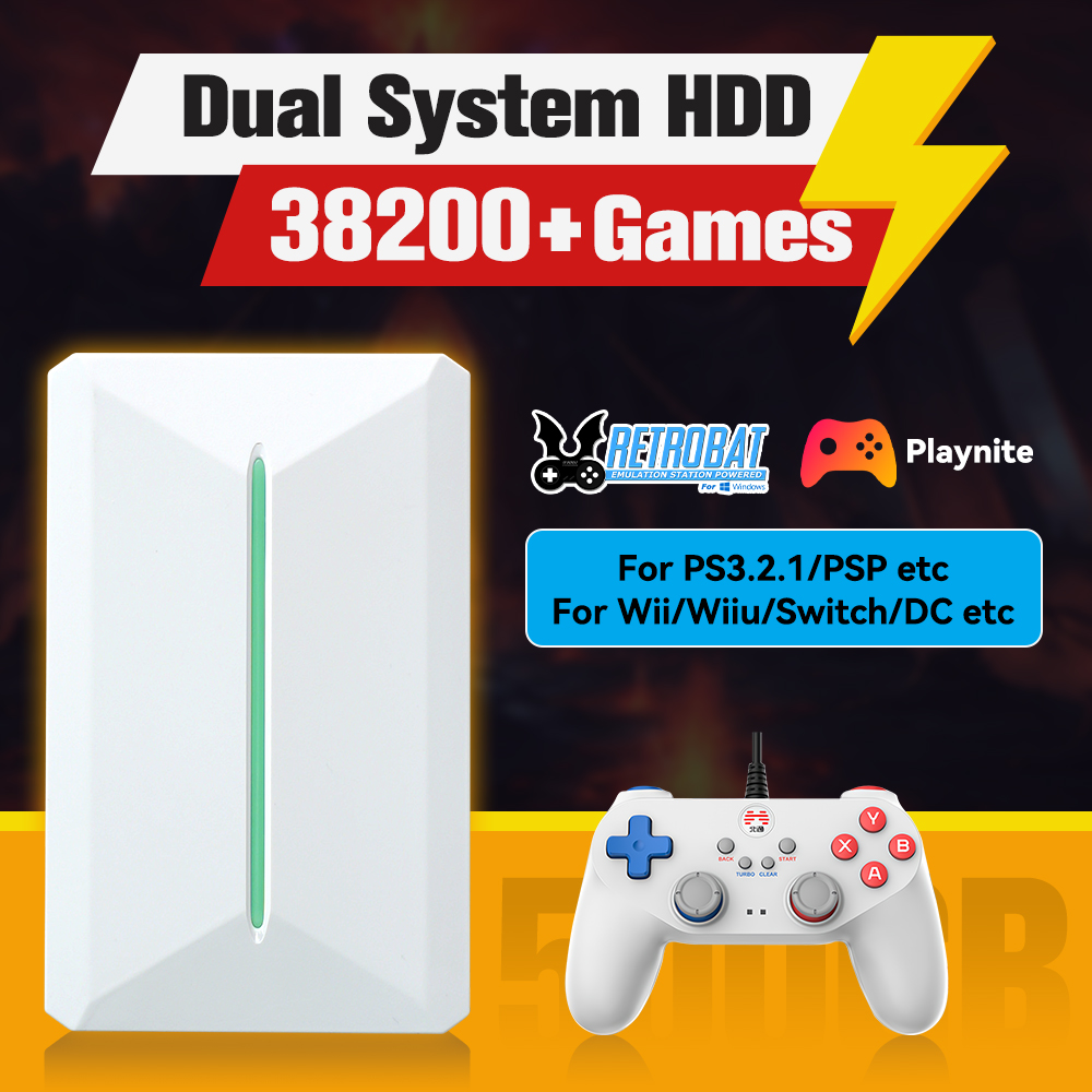 Retro Gaming Emulator - Retrobat&Playnite System HDD Retro konsola do
