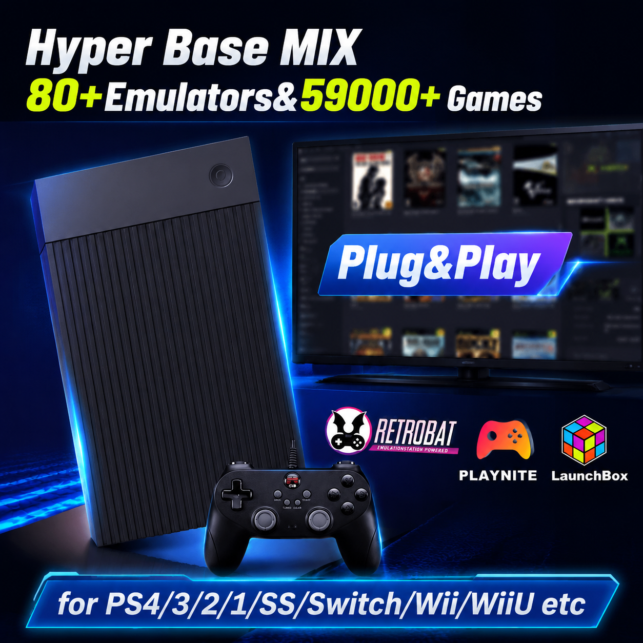 Retro Gaming Emulator - Hyper Base MIX 4T Retro HDD