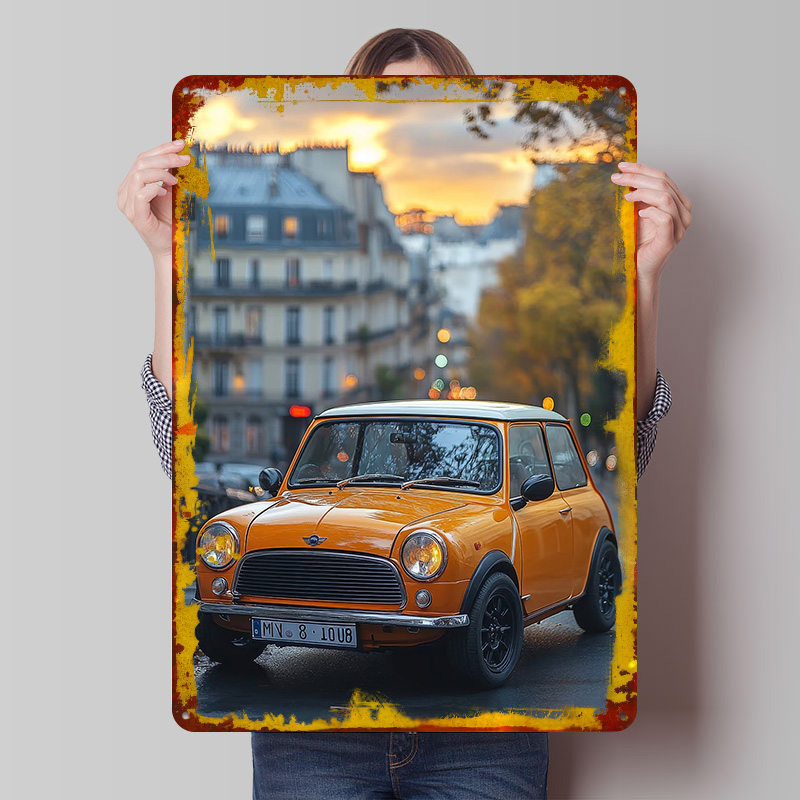 Retro Gaming Paris - Klasyczny brytyjski samochód Cooper w Paryżu,
