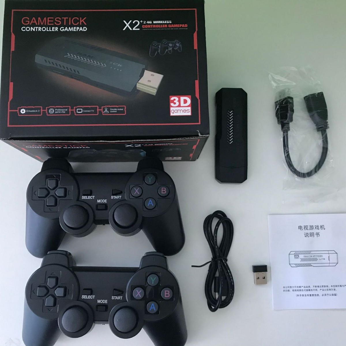 Retro Gaming X2 - Konsola do gier retro X2, bezprzewodowe