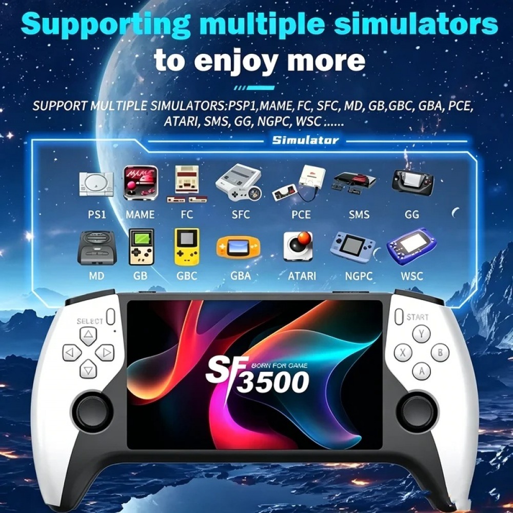 Retro Gaming Emulator - Konsola przenośna SF3500 5 cali do