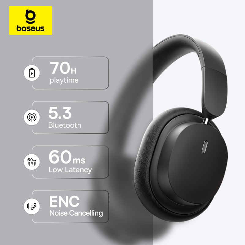 Retro Gaming Headset - Bezprzewodowe słuchawki Baseus Bluetooth 5.3 HIFI,