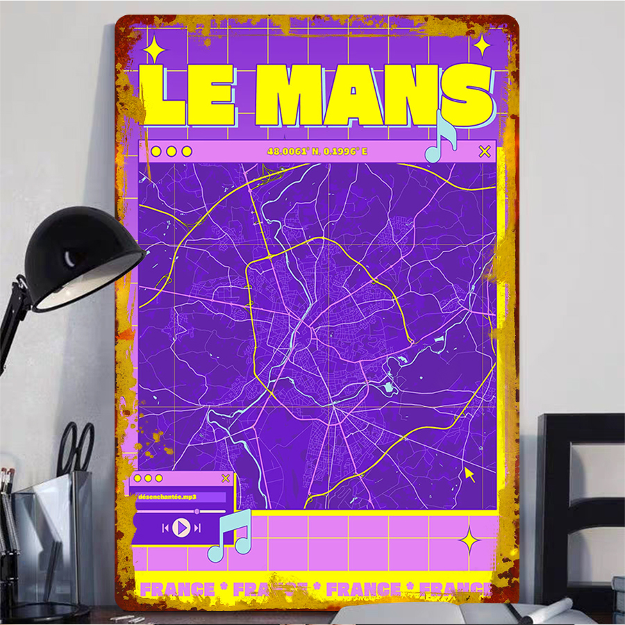 Mapa Le Mans Francja Vintage M – Retro Gaming France recenzja i cena