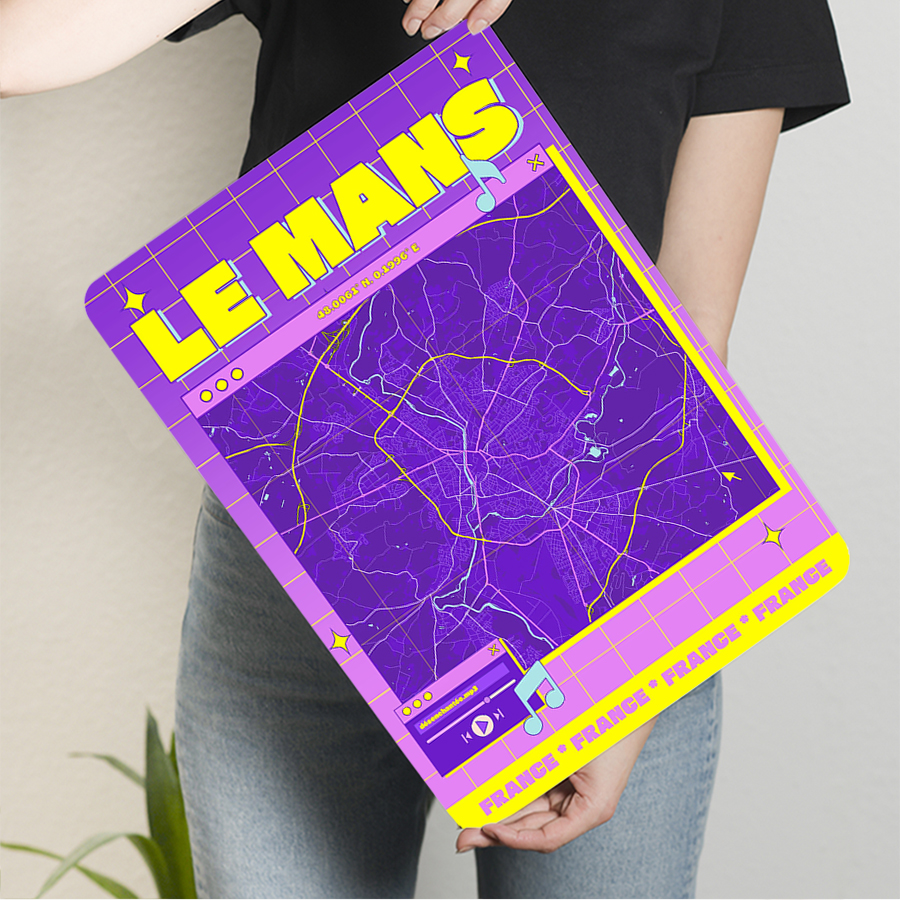 Mapa Le Mans Francja Vintage M – Retro Gaming France recenzja i cena