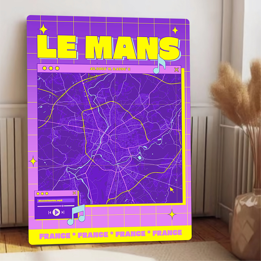 Mapa Le Mans Francja Vintage M – Retro Gaming France recenzja i cena