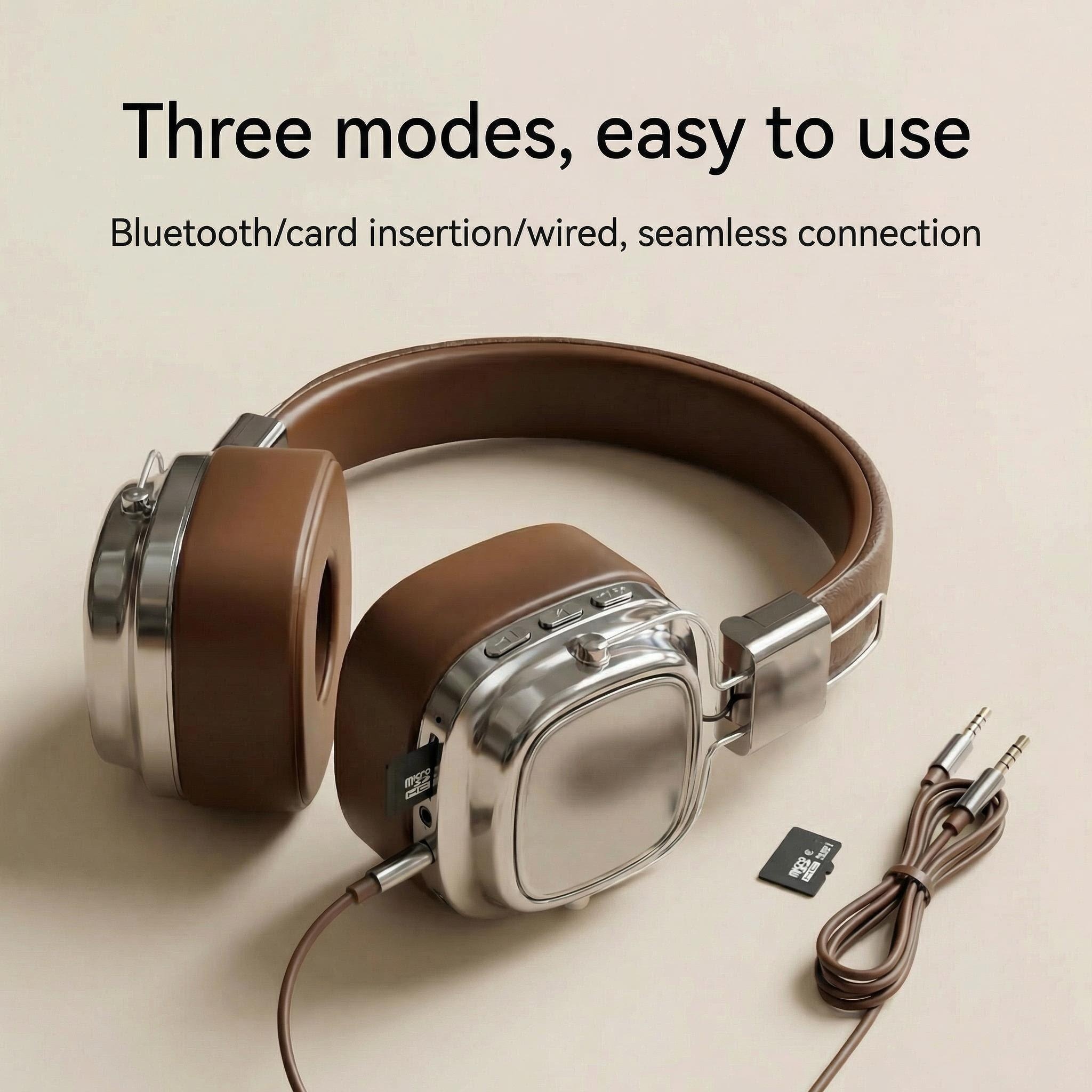 Retro Skórzane Słuchawki Nausz – Retro Gaming Headset recenzja i cena