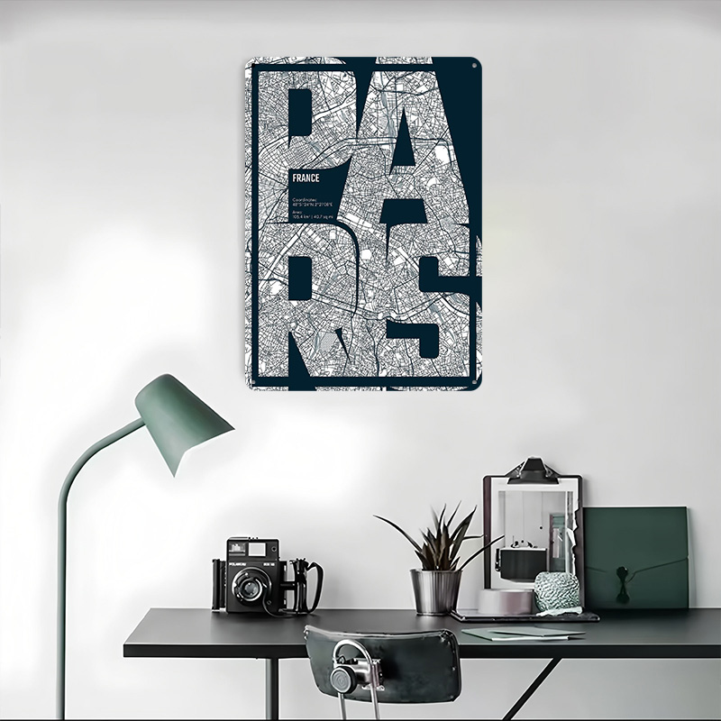 Mapa Paryża Francja Typografia – Retro Gaming France recenzja i cena