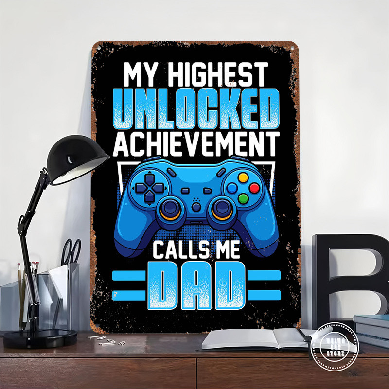 Plakat Metalowy dla Taty Gracz – Retro Gaming Achievements recenzja i cena