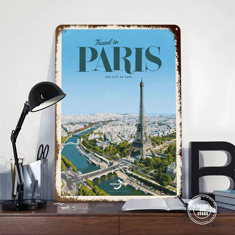 Plakat z motywem podróży do Pa – Retro Gaming Paris recenzja i cena