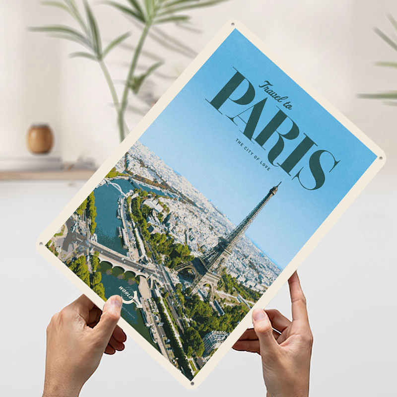 Plakat z motywem podróży do Pa – Retro Gaming Paris recenzja i cena