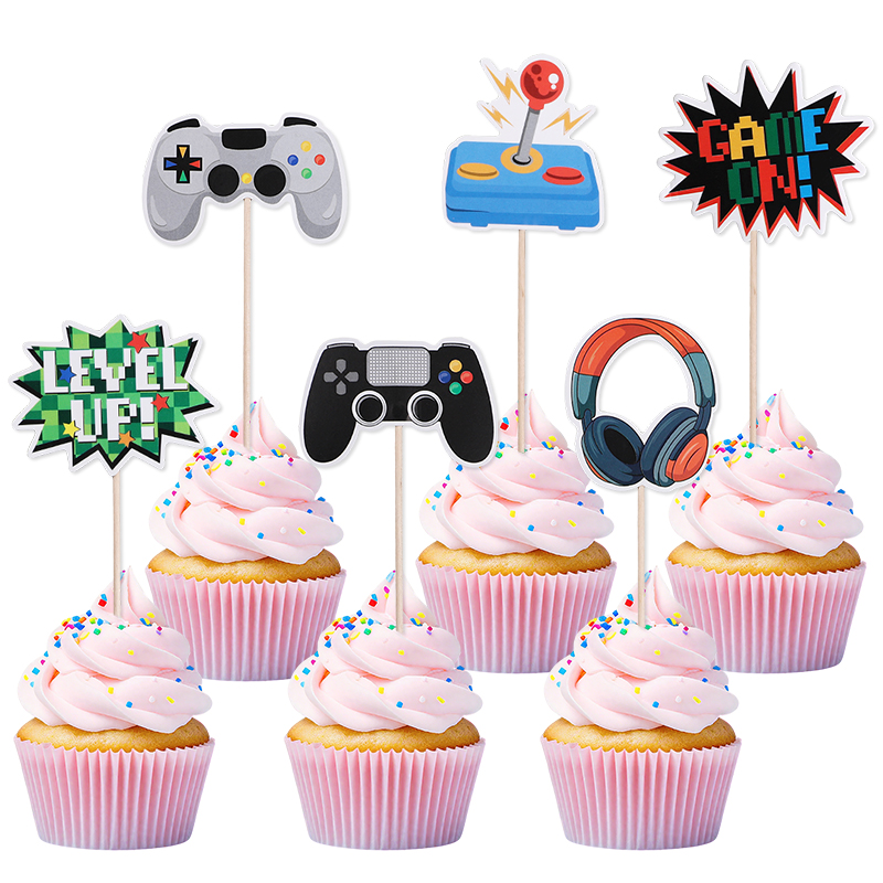 13 szt. Retro Toppery na Tort  – Retro Gaming Video recenzja i cena