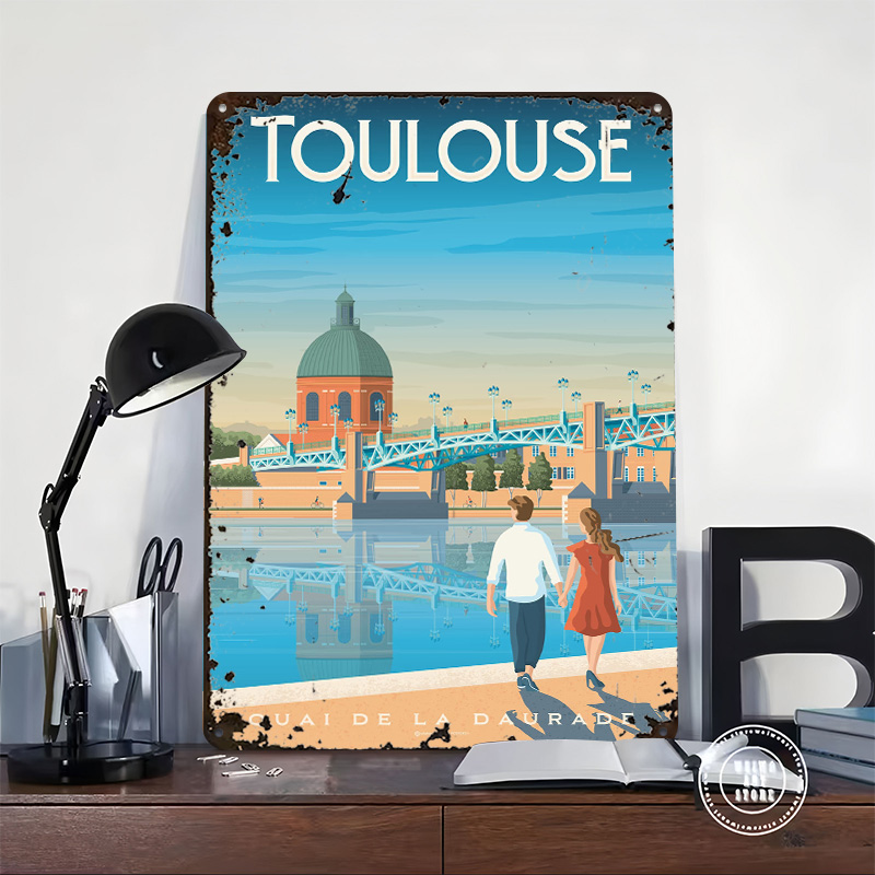 Toulouse Francja Metalowy Plak – Retro Gaming France recenzja i cena