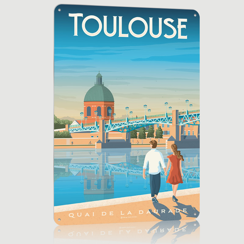 Toulouse Francja Metalowy Plak – Retro Gaming France recenzja i cena