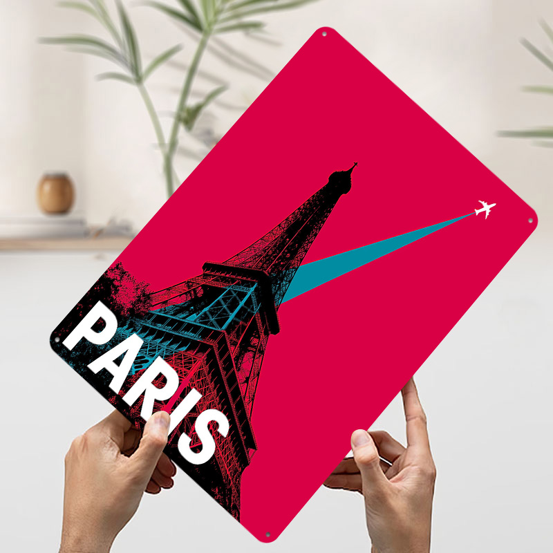 Metalowy plakat z motywem Wież – Retro Gaming Paris recenzja i cena